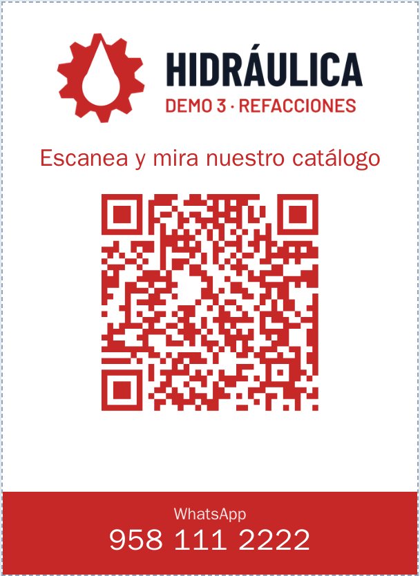 La calcomanía con el QR del negocio.